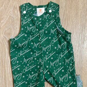 12 Month Christmas overalls
